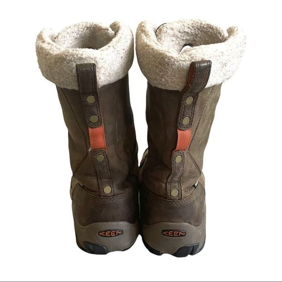 KEEN Hoodoo High Lace Up Waterproof Winter Snow Boot Brown Slate Black 7 - Picture 4 of 10